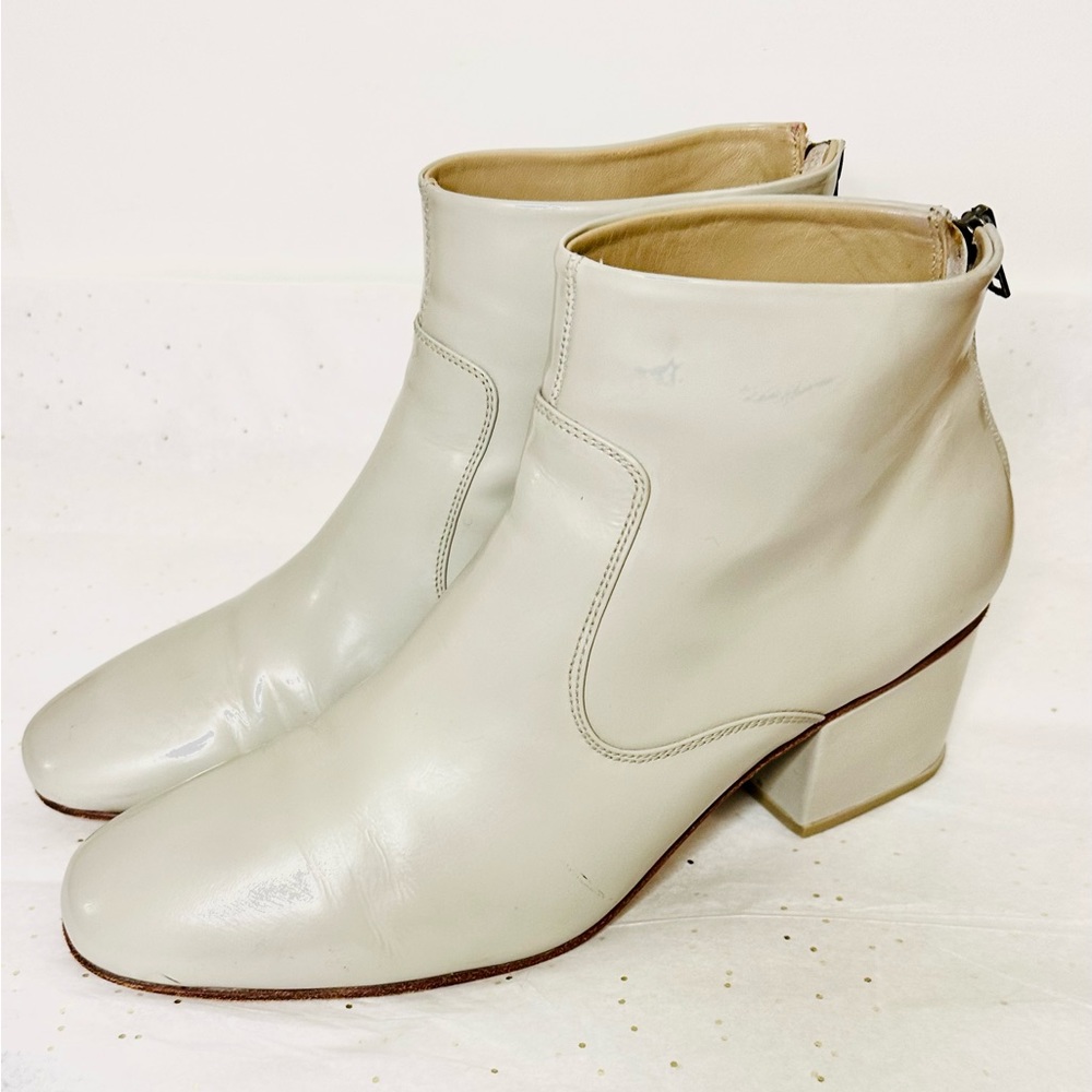 Rachel Comey Smooth Gray Leather Ankle Boots👌 US 10